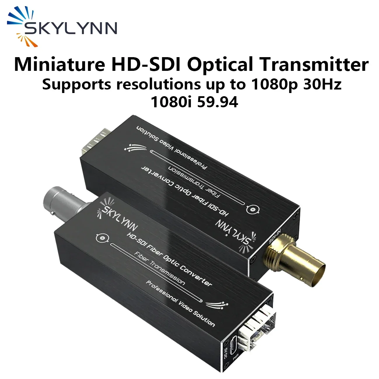 MINI HD-SDI Fiber Extender 1080P&30HZ Over Fiber Converter single mode 20km Compatible with HD-SDI camera systems