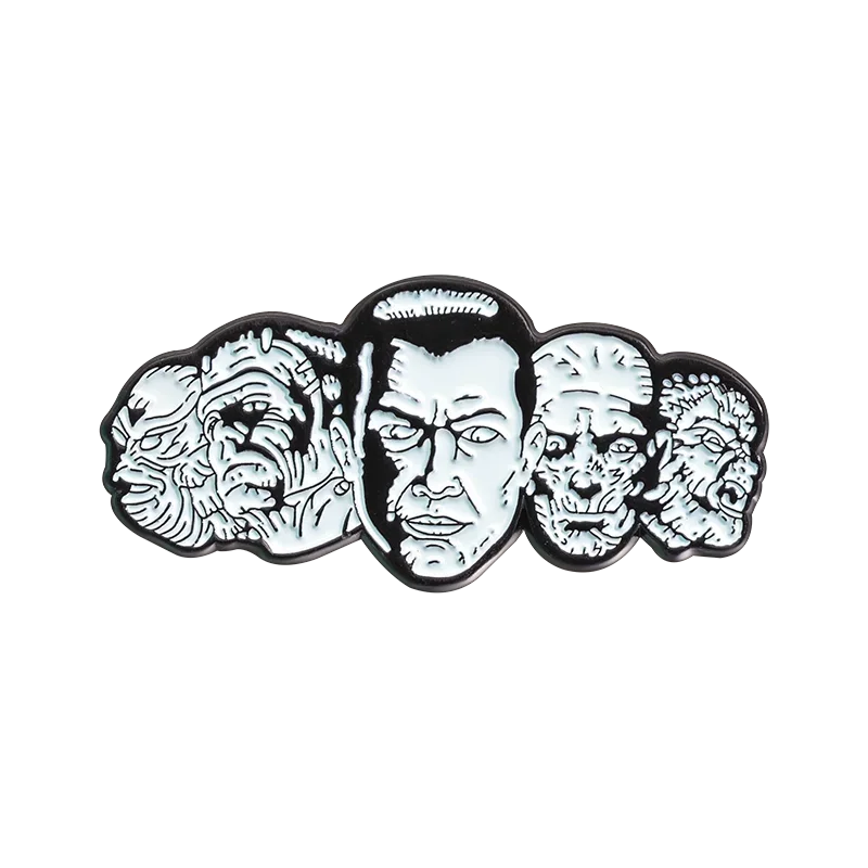 Punk Horror Monsters Brooch Enamel Pins Custom Anime Movie Figure Role Brooch Backpack Lapel Badge Halloween Jewelry Accessories