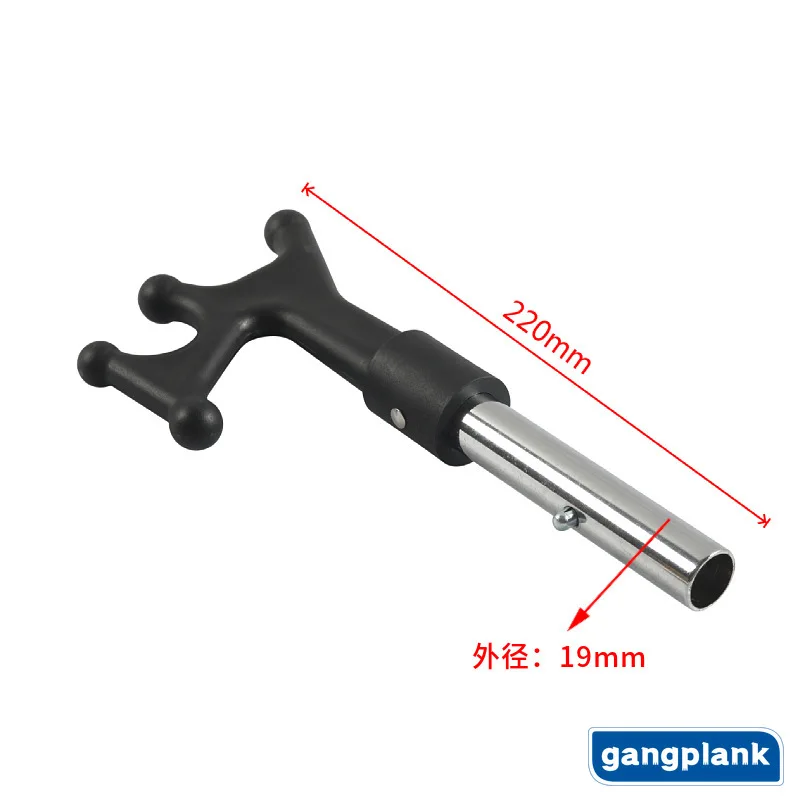 Ship Telescopic Hook Head Black Boat Life-saving Hook Multi-function Suitable for Yacht Lifeboat