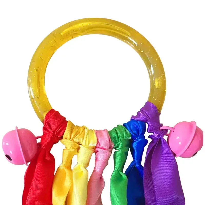 7 Colors Gymnastics Ribbons Kindergarten Primary School Morning Exercise Colorful Gymnastic Ring for Dance Performance Equipment