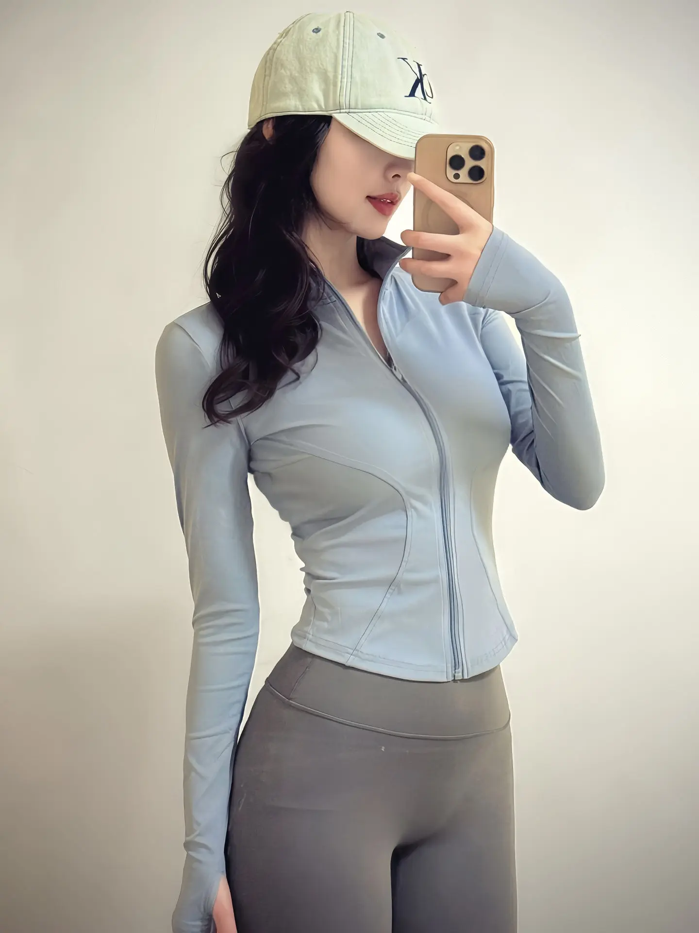 

Синий шелковый укороченный кардиган Slim Fit для женщин: новая летняя спортивная верхняя одежда для йоги и фитнеса на открытом воздухе, дышащая, на молнии