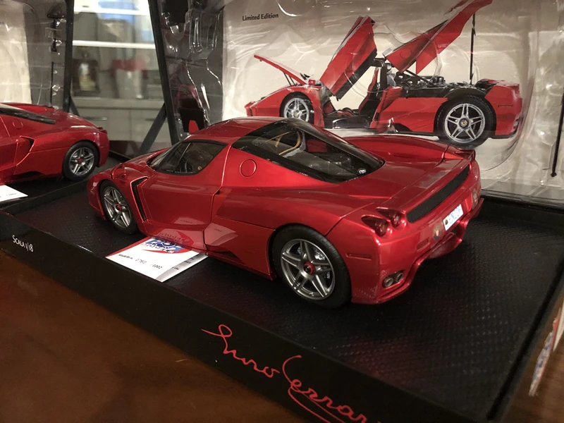 BBR 1:18 Enzo F Metal Red Simulation Limited Edition All Open Alloy Metal Static Car Model Toy Gift