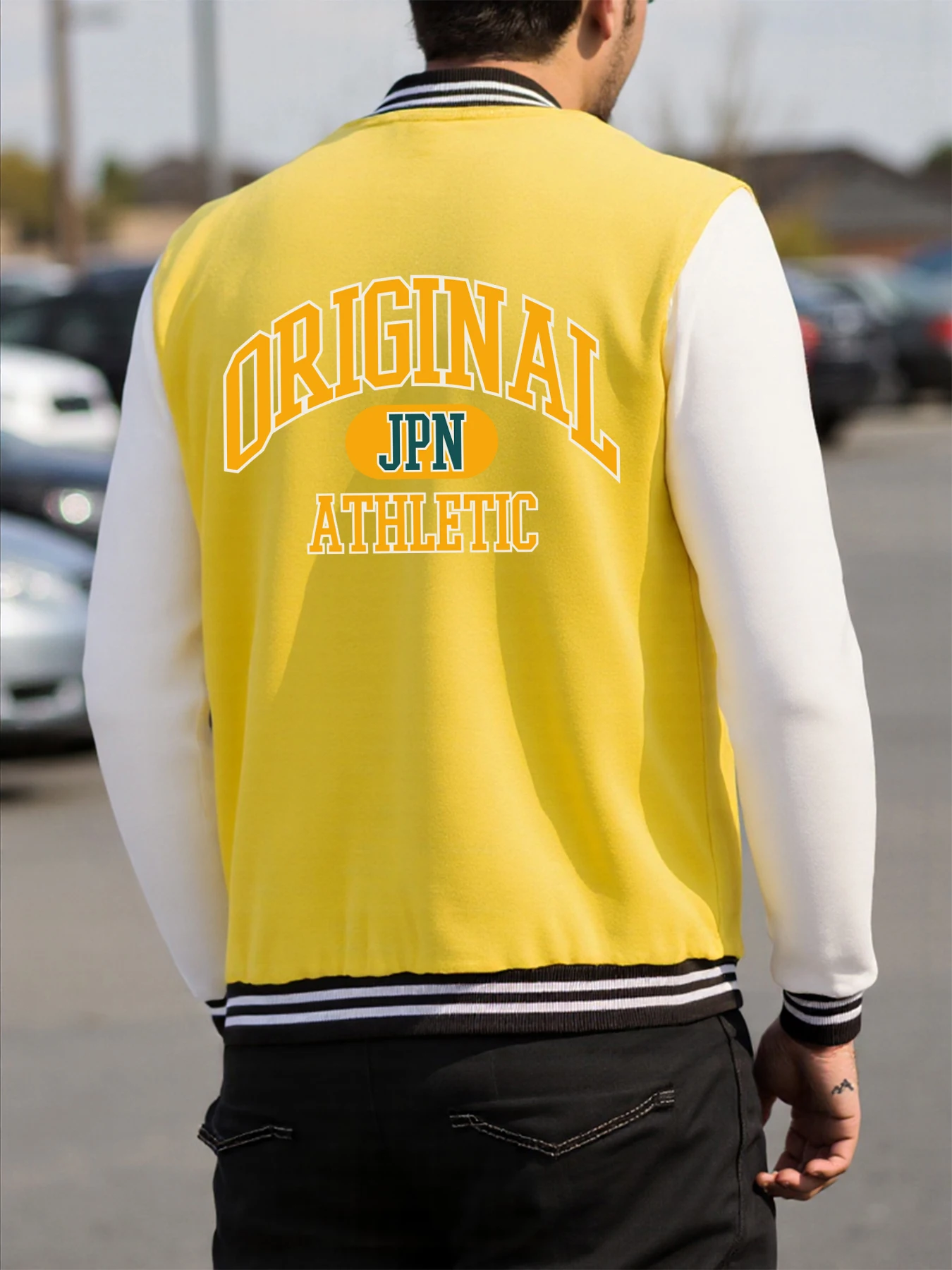 

Jpn Original Athletic Sports Pattern Streetwear Men Hip Hop Loose Clothing Casual Fleece Jacket Autumn Trendy Long Sleeve Unisex