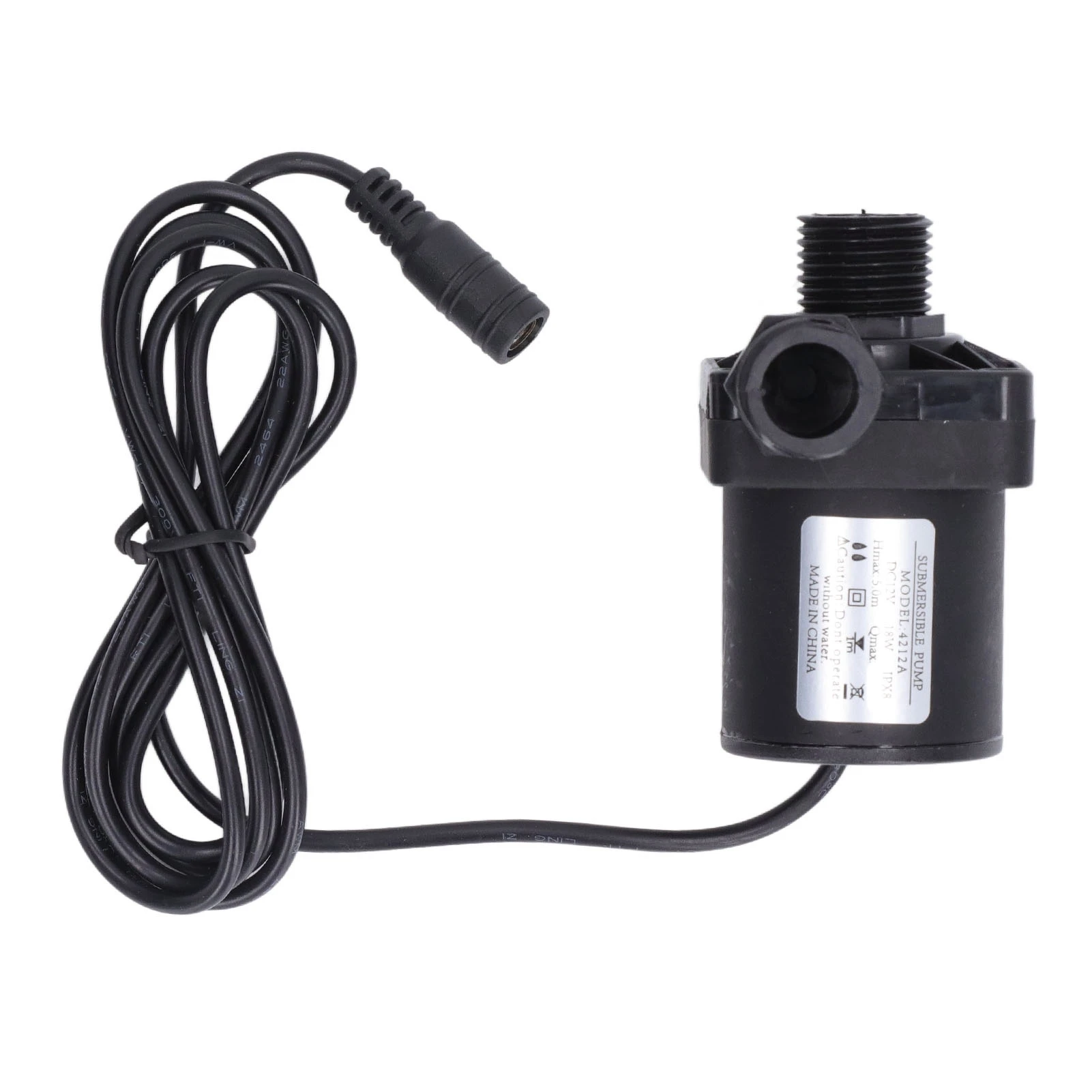 

Small Submersible Pump Safe Stable Performance Power Saving Quiet Fountain Water Pump DC12V 20W 800L/h