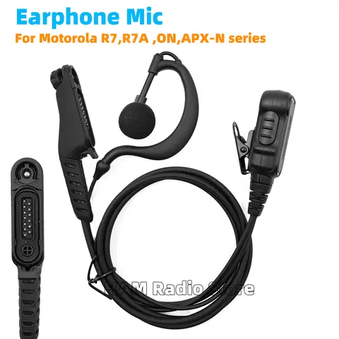 PTT Earpiece Mic Earphone For Motorola R7 R7A ION APX-N30 APX-N50 APX-N70 Walkie Talkie Radio Headset