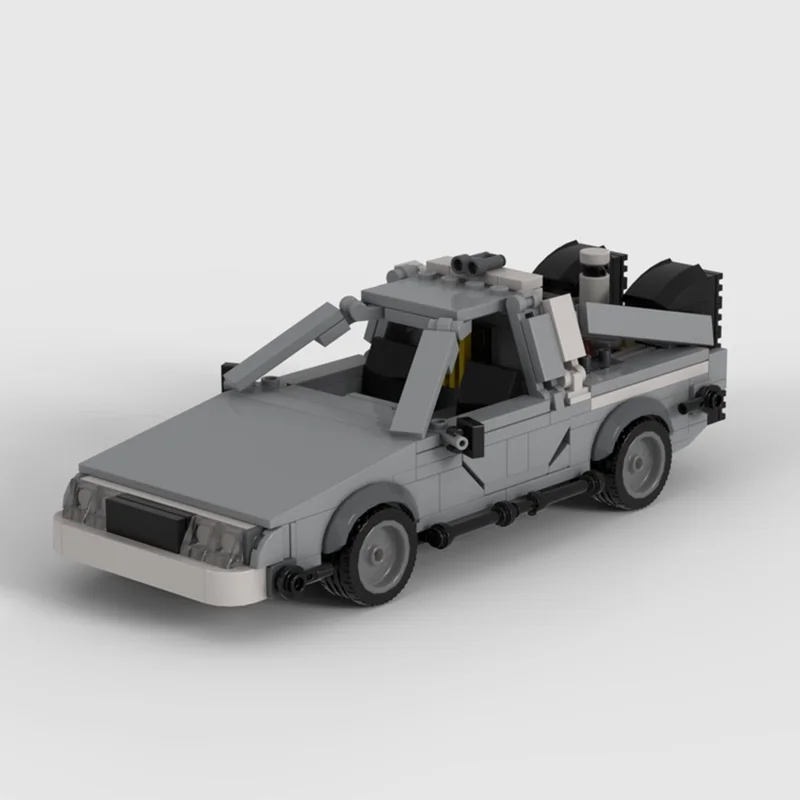 284 قطعة MOC Delorean آلة الزمن العودة المستقبل نموذج اللبنات الهندسة المعمارية هدايا عيد الميلاد تجميع فكرة لعبة الطوب للأطفال #4