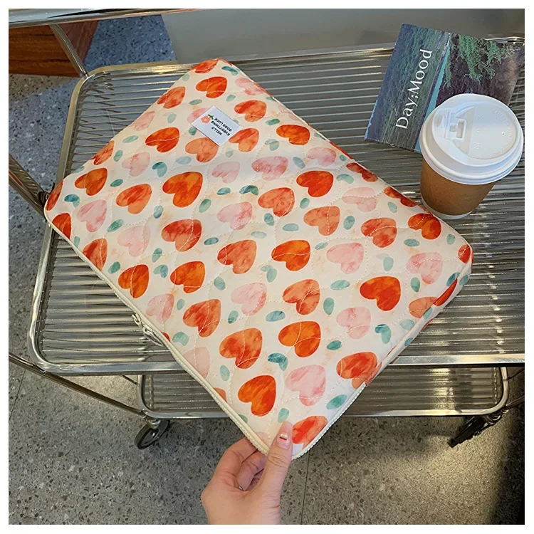 Love floral ipadpro bolsa de proteção para tablet de 11 polegadas bolsa de armazenamento para laptop de 14/15 polegadas