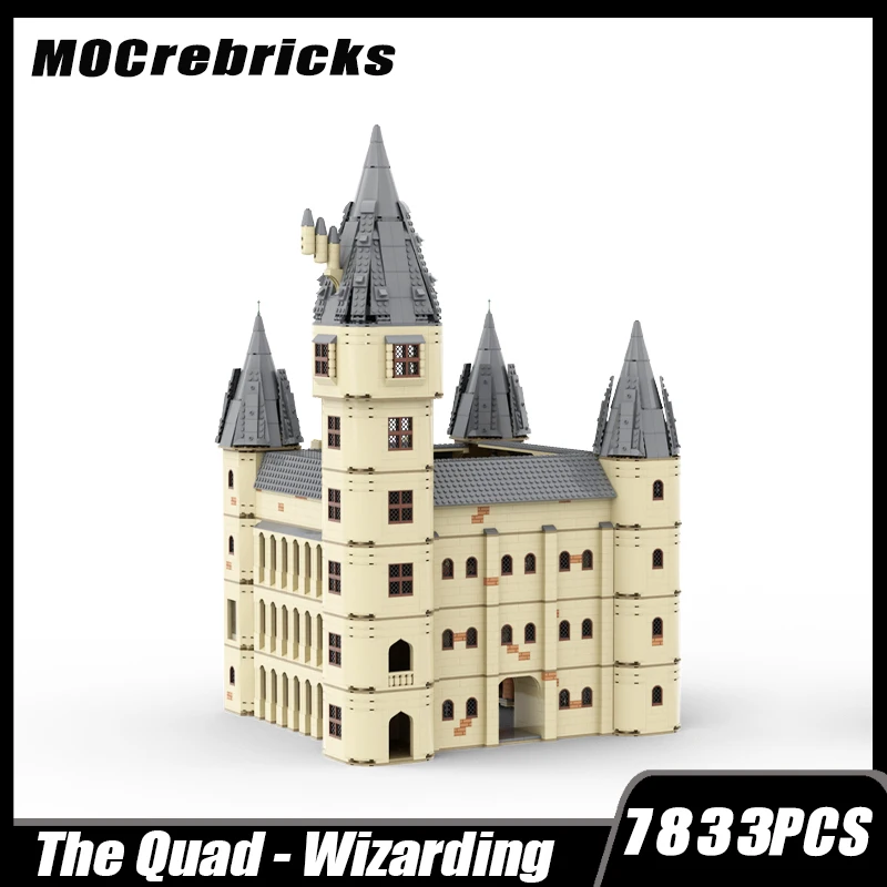 MOC-104866 słynny czworobok architektury zbudowany z czterech modułowych Model klocków budowlanych modułowych klocki magicznej wieży