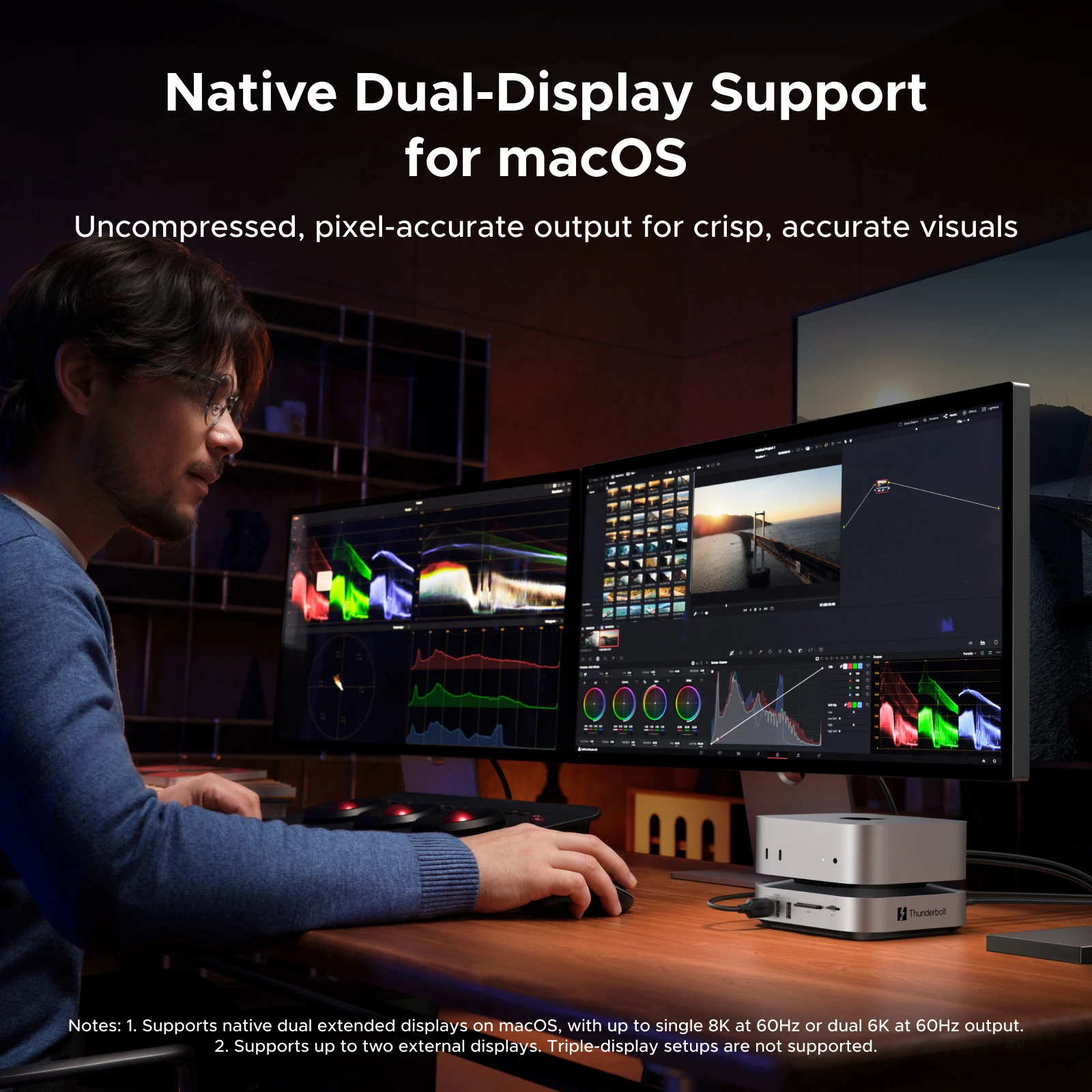 UGREEN Thunderbolt 5 120Gbps Stacja Dokująca do Mac Mini M.2 NVMe SSD DP 8K60Hz SD4.0 USB-A 10Gbps dla Mac Mini M4/M5 Pro/M6 HUB — zdjęcie produktu 5