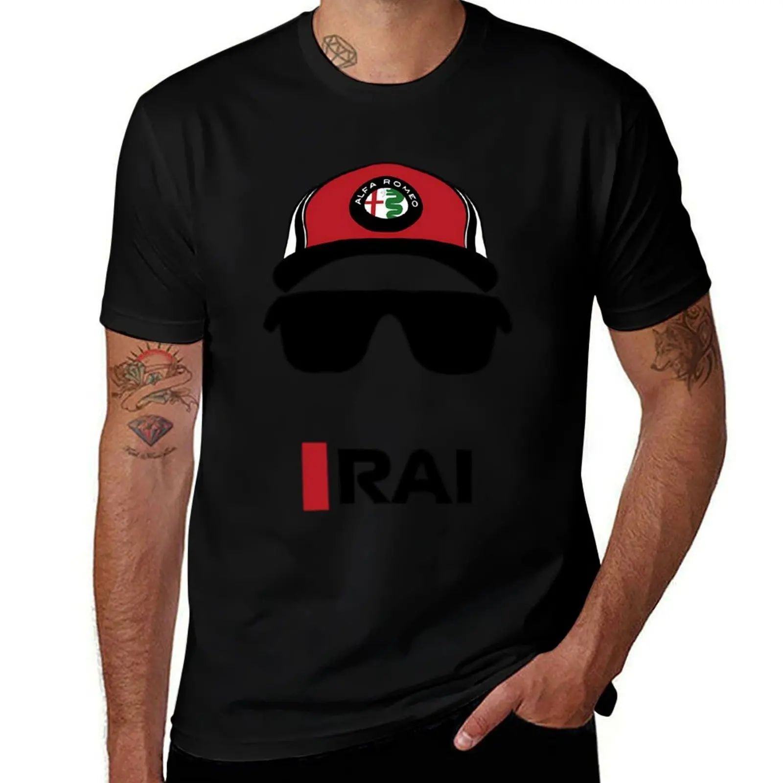 Raikkonen Glasses \t T-Shirt Relaxed Casual Short Sleeve Tee T-Shirt