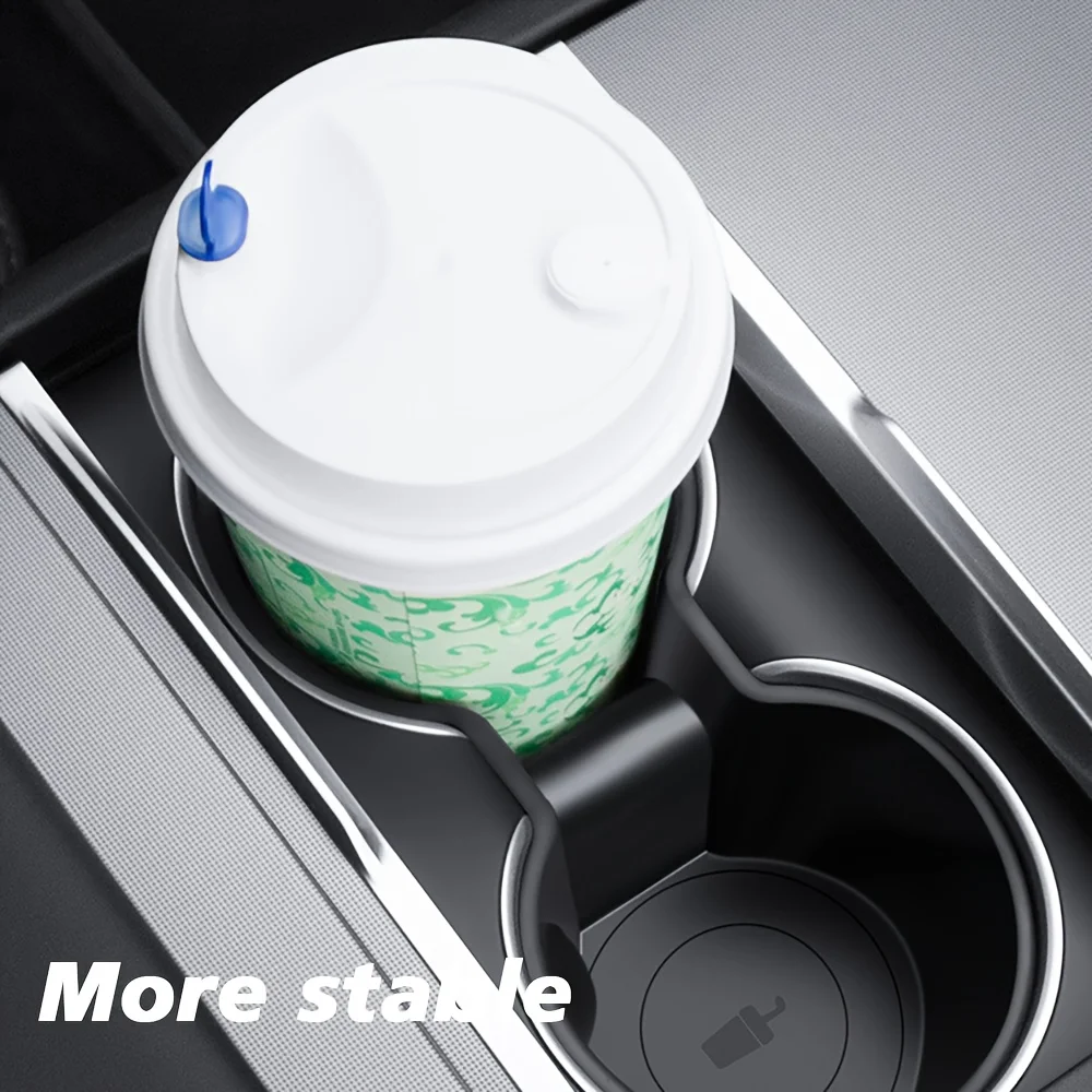 Mittelkonsolen-Aufbewahrungsbox Passend für Tesla Model Y Juniper 2026 Model YL Transluzenter Rauchgrauer ABS-Organizer 2/4/6 Stück Silikon-Pad-Set – Detail 15