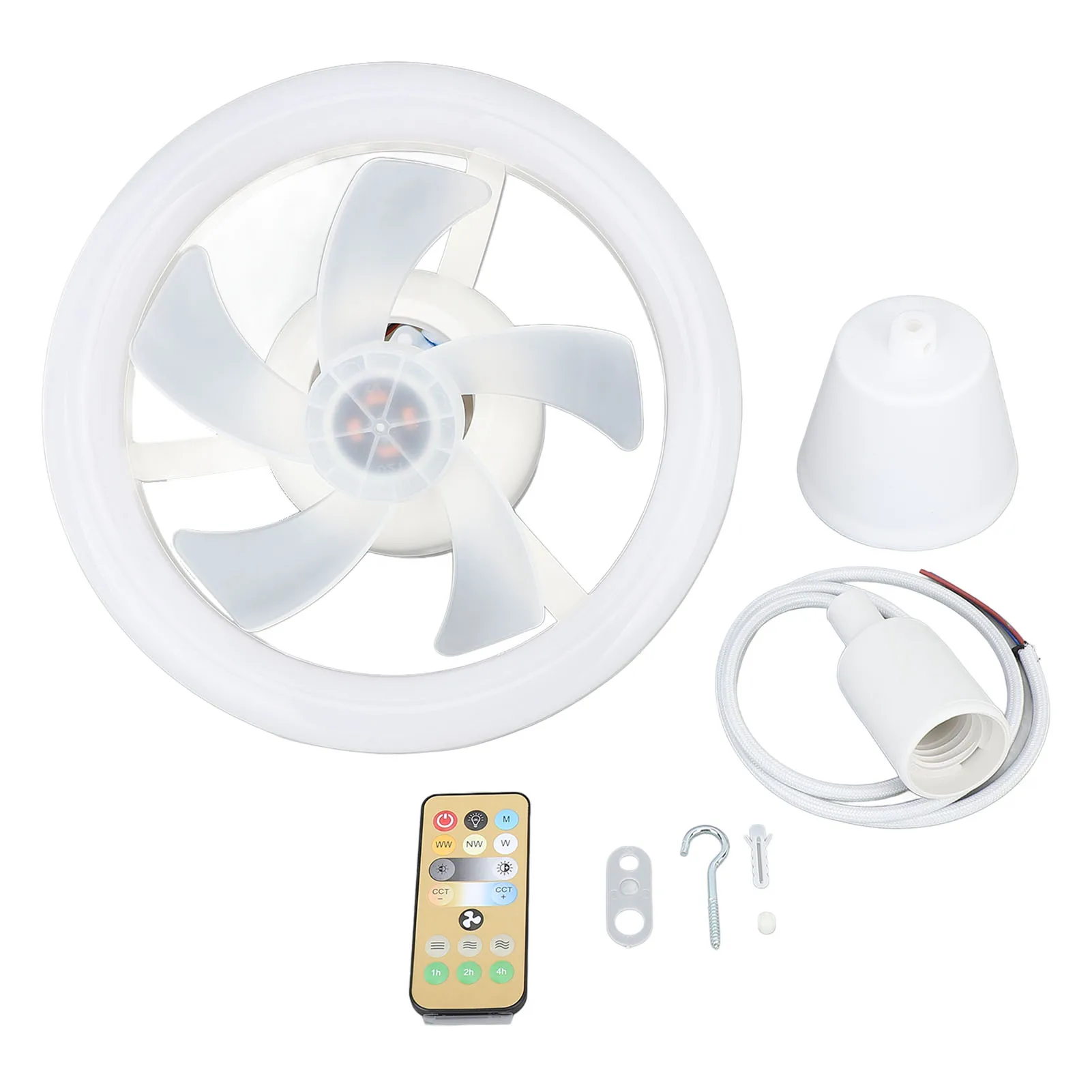 ZK30 LED Ceiling Fan 48W E26 E27 Remote Control Speed Brightness Colour Temperature Adjustable Timer Fan Light AC85V‑265V