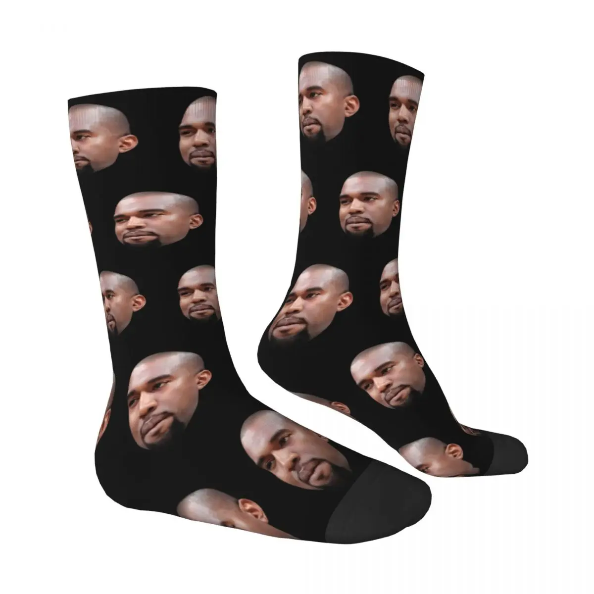 Kanye West Head Stockings Adults Men Socks Soft Breathable Funny Socks Winter Running Non Slip Design Socks Gift