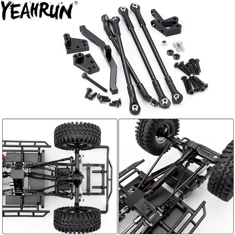 

Комплект для переоборудования передней подвески YEAHRUN из алюминиевого сплава на 3-звенный/задний мост на 4-звенный для радиоуправляемых краулеров 1:10 RC4WD TF2, запчасти для тюнинга