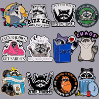 Cute Raccoon Enamel Pin Badges on Backpack Badges With Anime Gift Brooches for Women Accessories Fashion