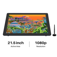 21.5 Inch Huion Graphics Tablet Monitor Kamvas 22 Plus 140%sRGB Drawing Tablet Support Linux MacOS Laotop Android USB3.1 DP1.2