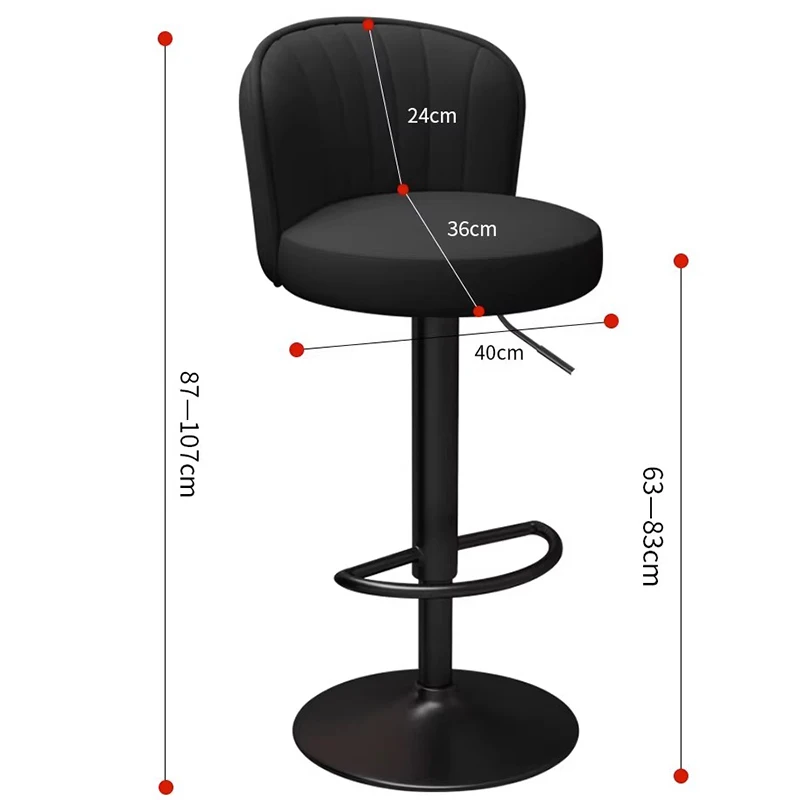 Luxury Office Bar Chair Kitchen Modern Nordic Bar European Home Metal Tabourets De Bar Furniture Decoration