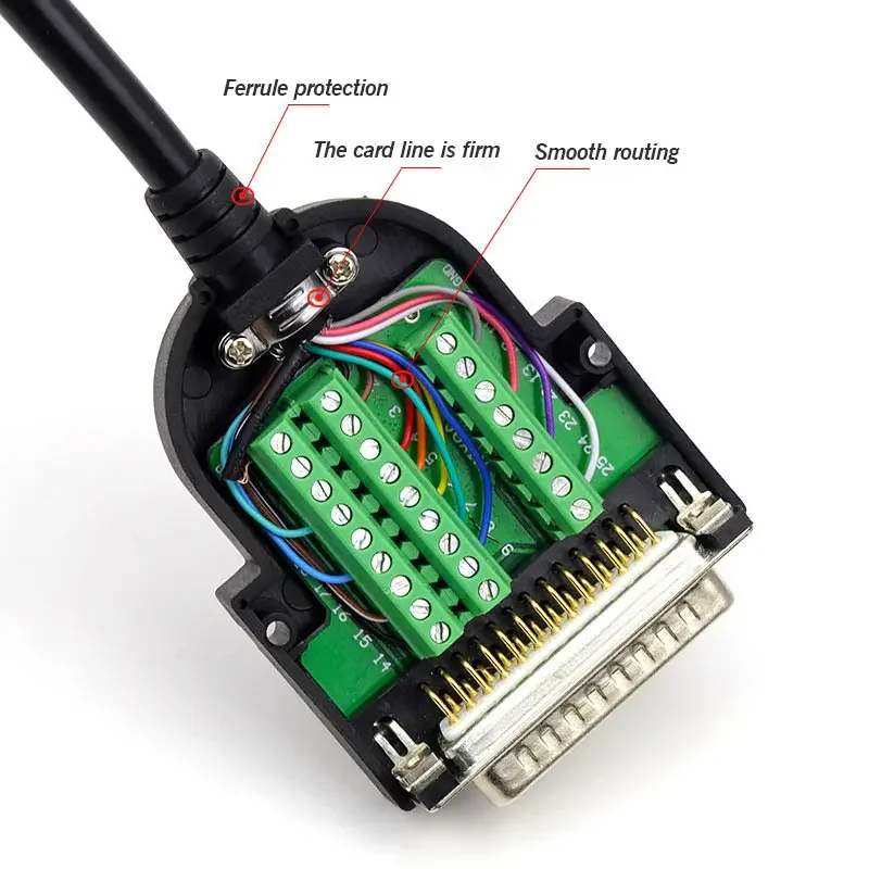 DB25 Breakout Connector Industrial Male Female Soldering-free D-SUB 25PIN Plug Adapter DB 25 Weld-free Serial Parallel Port Plug