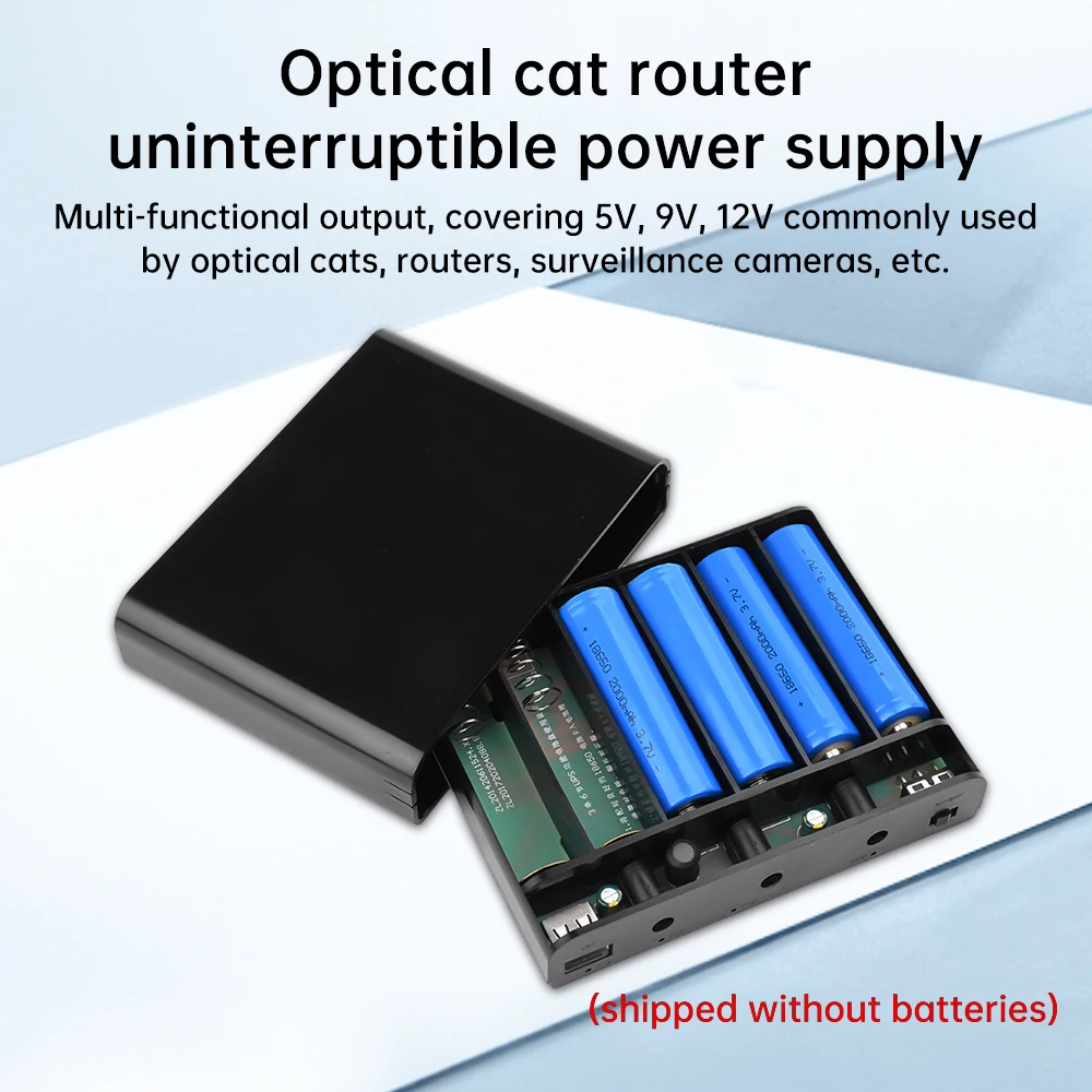 5V 9V 12V Ausgang UPS Unterbrechungsfreie Stromversorgung Powerbank-Box für Router Handy Stromspeicher-Gehäuse 6x 18650 Batterie – Detail 4