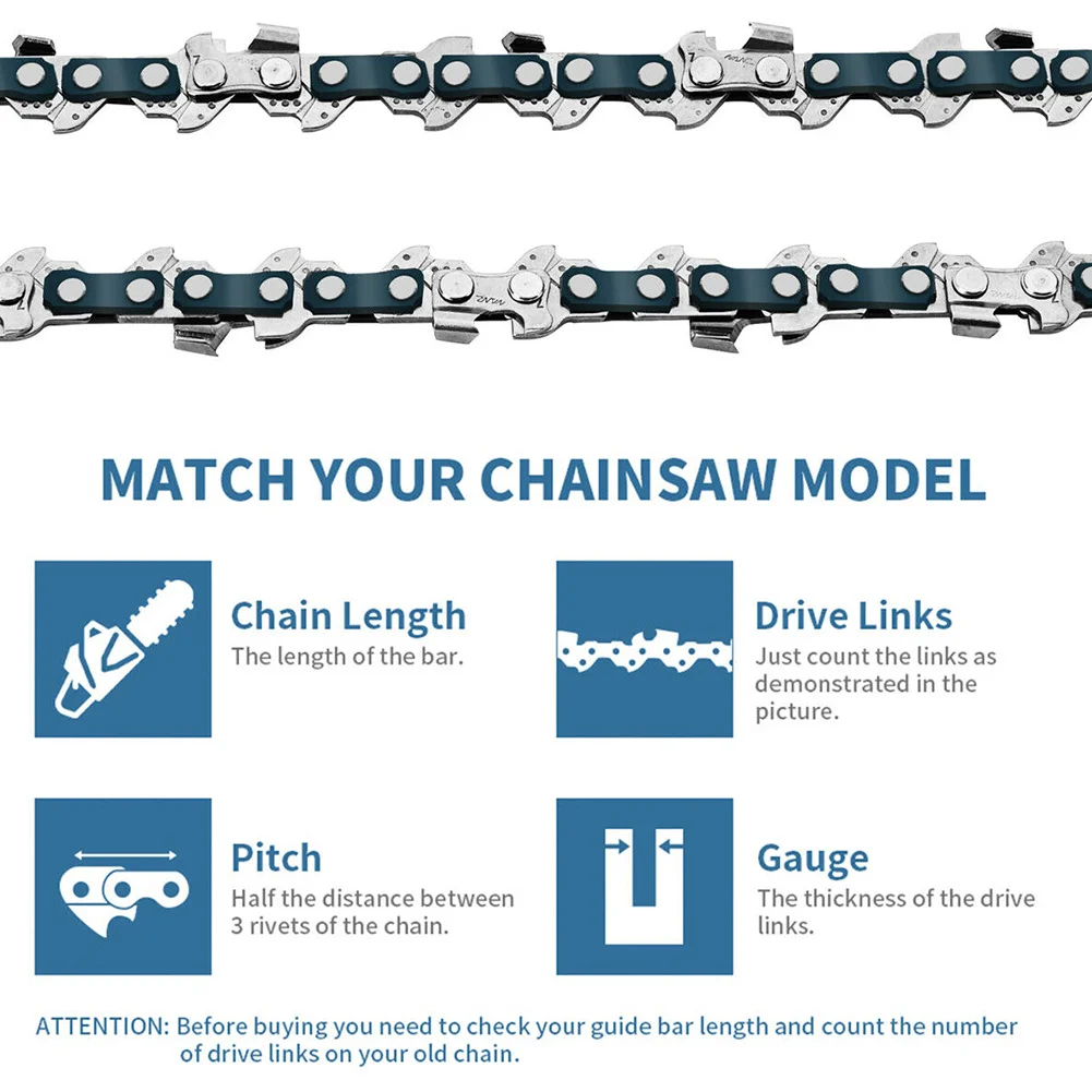 Electric Saw Chain Chainsaw Chain Chains Woodworking Cutter Ergonomic Design High Carbon Steel Special Guide Plate