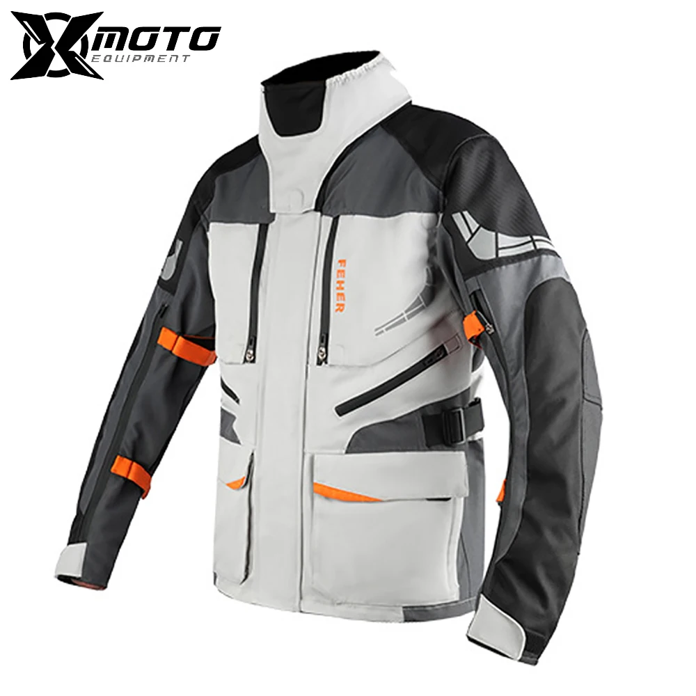 

New CE Protective Gear Detachable Inner Liner Four Seasons Rally Clothes Reflective Waterproof Motocross Riding Jacket