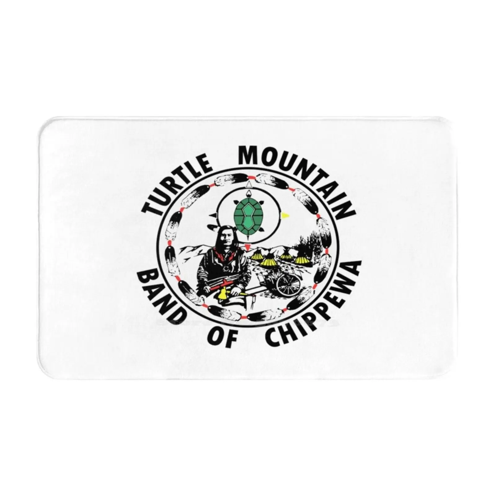 Turtle Mountain Band Of Chippewa Soft Cushion Car Home Carpet Door Mat Indians Ojibwe Ottawa Potawa Tomi Turtle Mountain Band