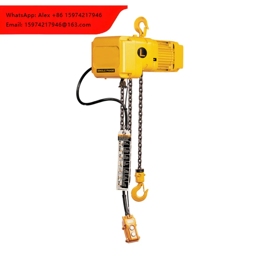 2 Ton Crane Double Chain Electric Hoist European Safety Standard Single Chain Electric Hoist