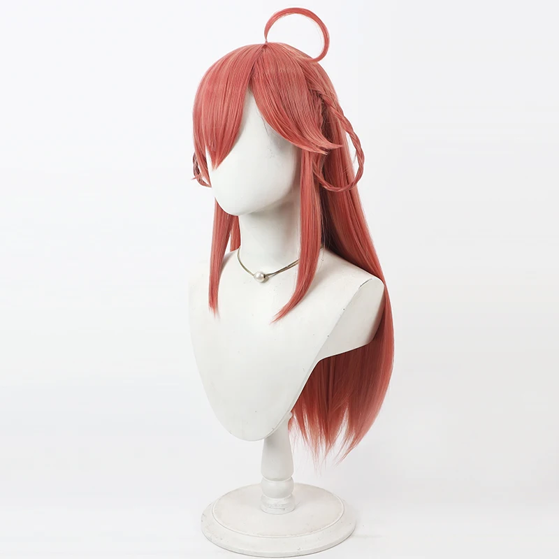 NIJISANJI Virtual YouTube Sakura Miko Cos Cosplay Wig Halloween Party Prop Synthetic Hair Heat Resistant Fiber + Wig Cap