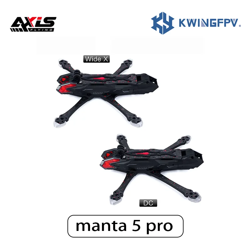 Axisflying Manta 5 Pro DC/Squashed X 5inch 6S FPV Frame Kit Wheelbase 226.5mm for RC FPV Freestyle Drone