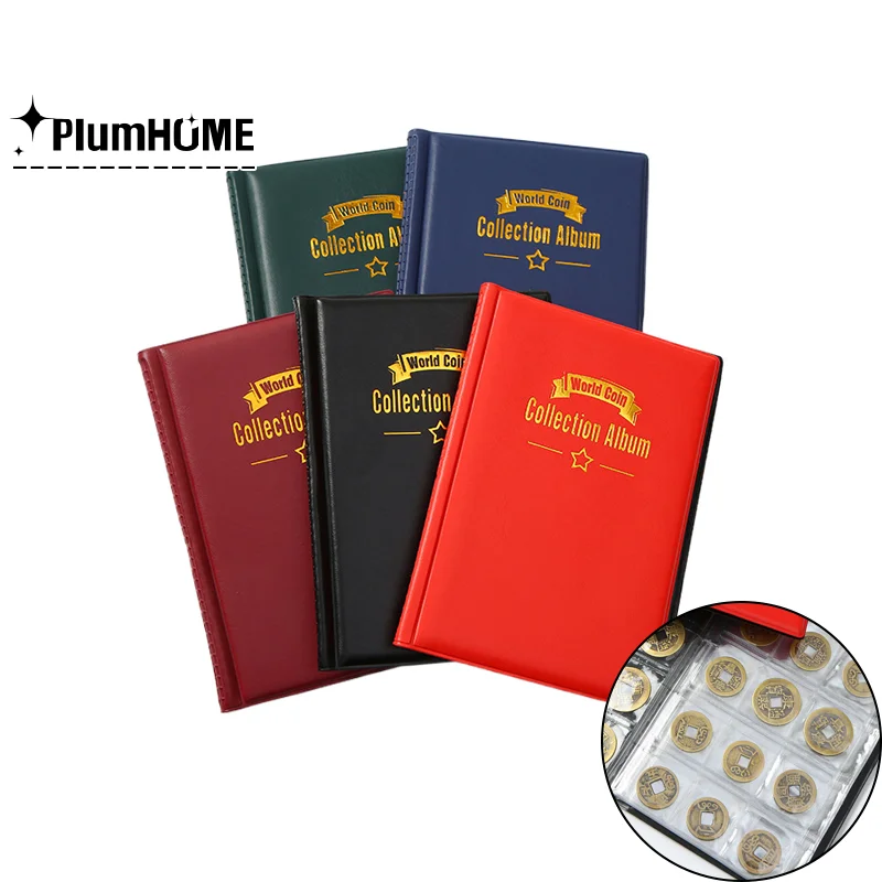 1pc 120 Gram Coins Artificial PU Leather For Collector Gifts Multi-kinetic Coin Collection PVC Film Collection Book