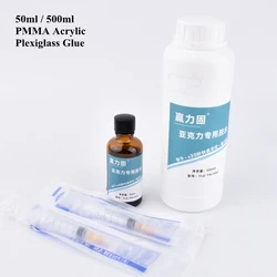 50ml 500ml PMMA Acrylic Glue Rapid Curing Plexiglass Adhesive For Various Organic Glass PC ABS Acrylic Pipe Plate Aquarium Tank