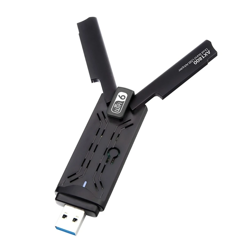 

Адаптер WiFi 6 USB WiFi-карта 1800 Мбит/с 2,4 ГГц/5,8 ГГц для настольных ПК, ноутбуков