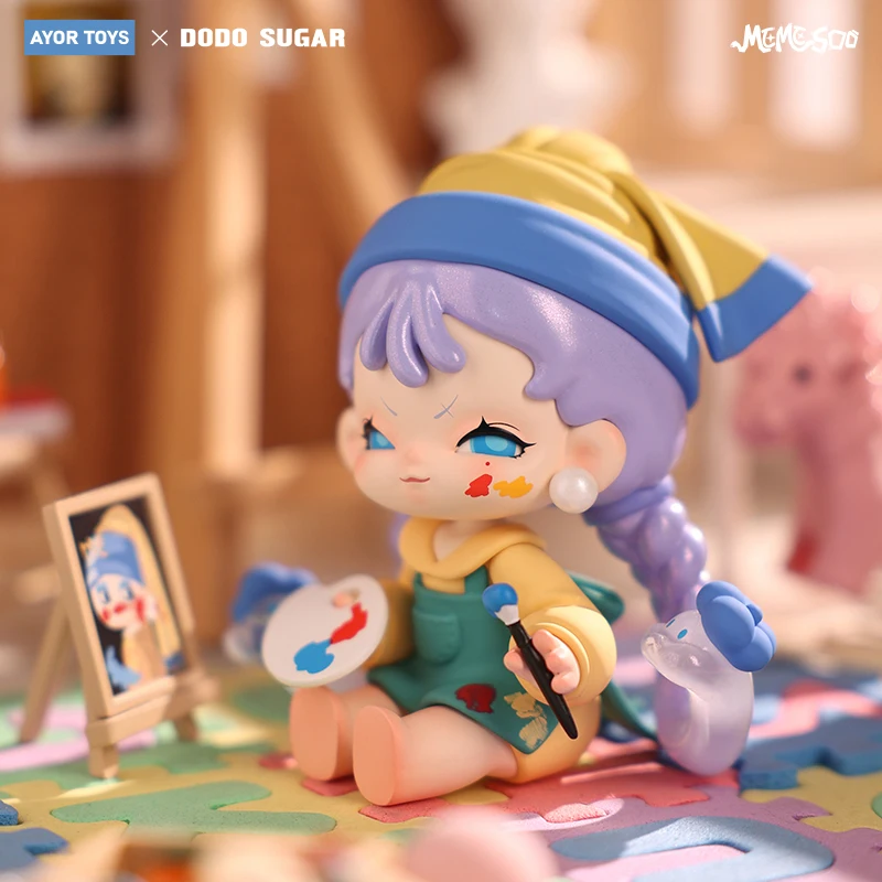 

Genuine Memesoo Girl'S Quirky Diary Series Blind Box Kawai Figures Desktop Ornament Pvc Model Doll Mystery Box Collect Toys Gift