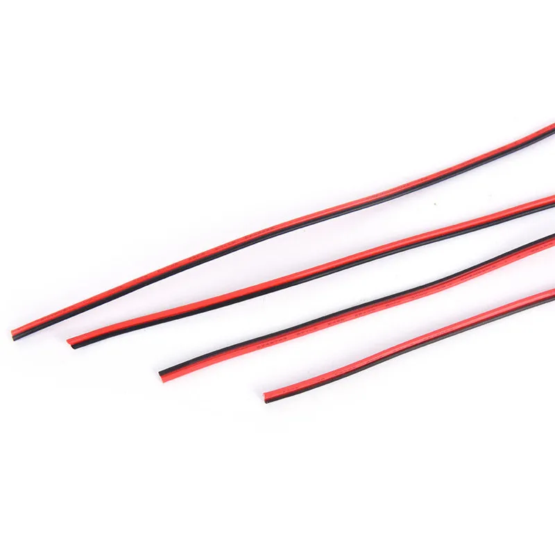 For Lighting Audio 2pin Red Black Electrical Wire DC 6-24V LED Strip Cable 2 Tinned Copper Extension Power Cord