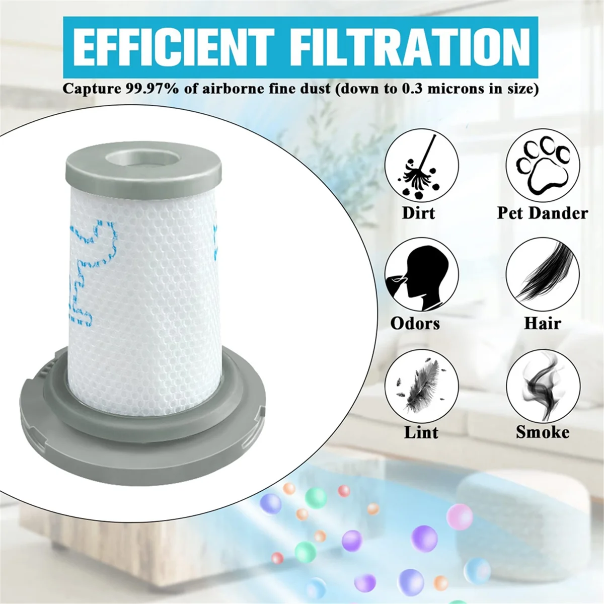Rowenta X-Force Flex 8.60 X-Pert 6.60 세척 가능 필터, 무선 진공 청소기 부착 교체 HEPA