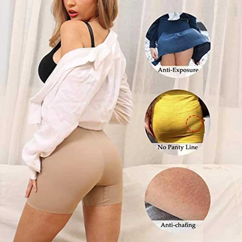 Seamless Slip Shorts Women Panties Shapewear Thigh Slimmer High Waist Tummy Control Body Shaper Nude Shaping Underwear Summer