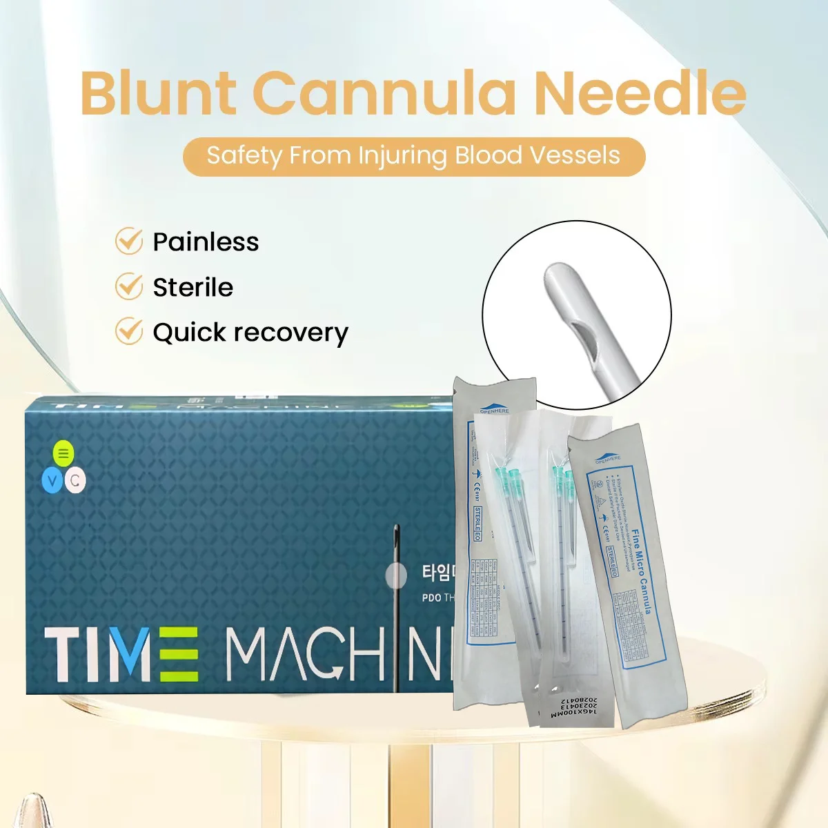 Micro Tip Blunt Cannula for Filler 18G 20G 21G 22G 23G 25G 27G 30G Disposable Sterile Nose/Lip Micro Cannula