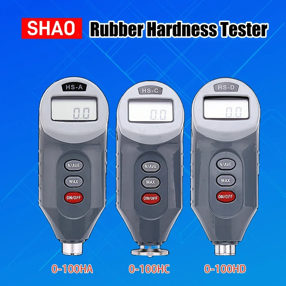 SHAO Digital Rubber Plastic Hardness Tester HS-A HS-C HS-D Digital Silicone Sclerometer Handheld Microporous Material Durometer