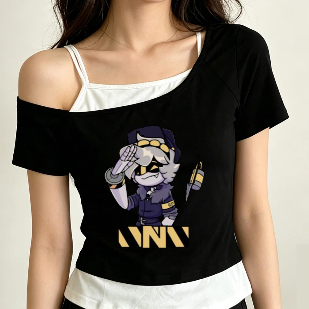Murder Drones crop top ladies funny alternative  2000s grunge dollette top tees 2000s anime cutecore kawaii graphic