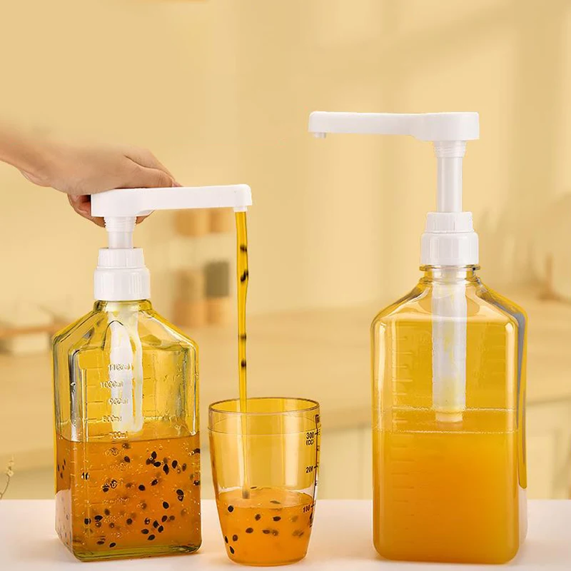 Pompa sirup nosel tekanan saus 1 buah Dispenser pompa botol pengganti wadah pompa sirup Universal kepala tekanan fruktosa