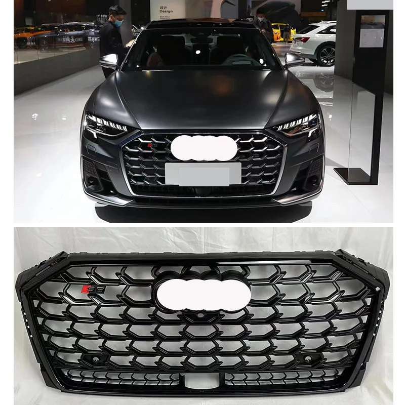 For 2022-2023 Audi A8L Modified S8 Grille A8D5PA Upgraded S8 All Black Warrior Grille