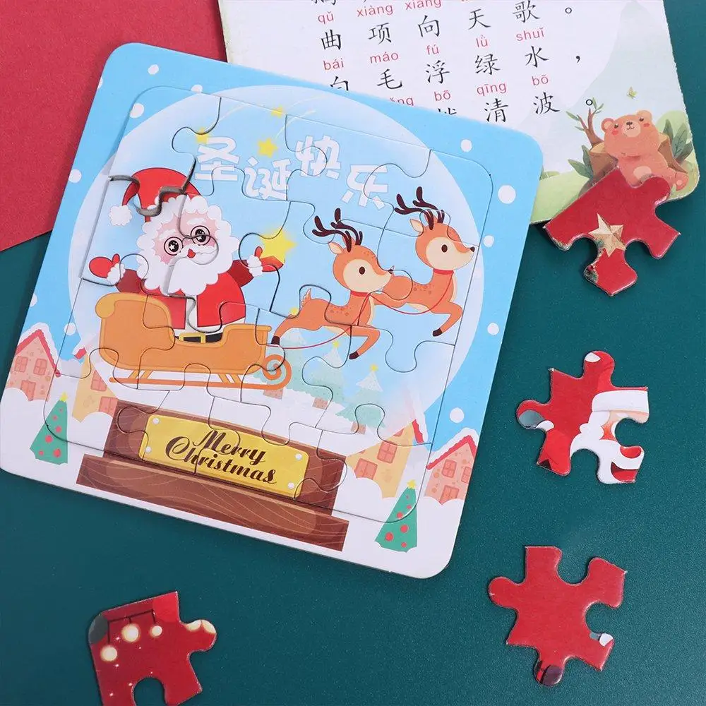 

Christmas Christmas Puzzle Toys Handmade Puzzle 3D Toys Santa Claus 3D Puzzle Assembly Santa Claus Cartoon Jigsaw Puzzles
