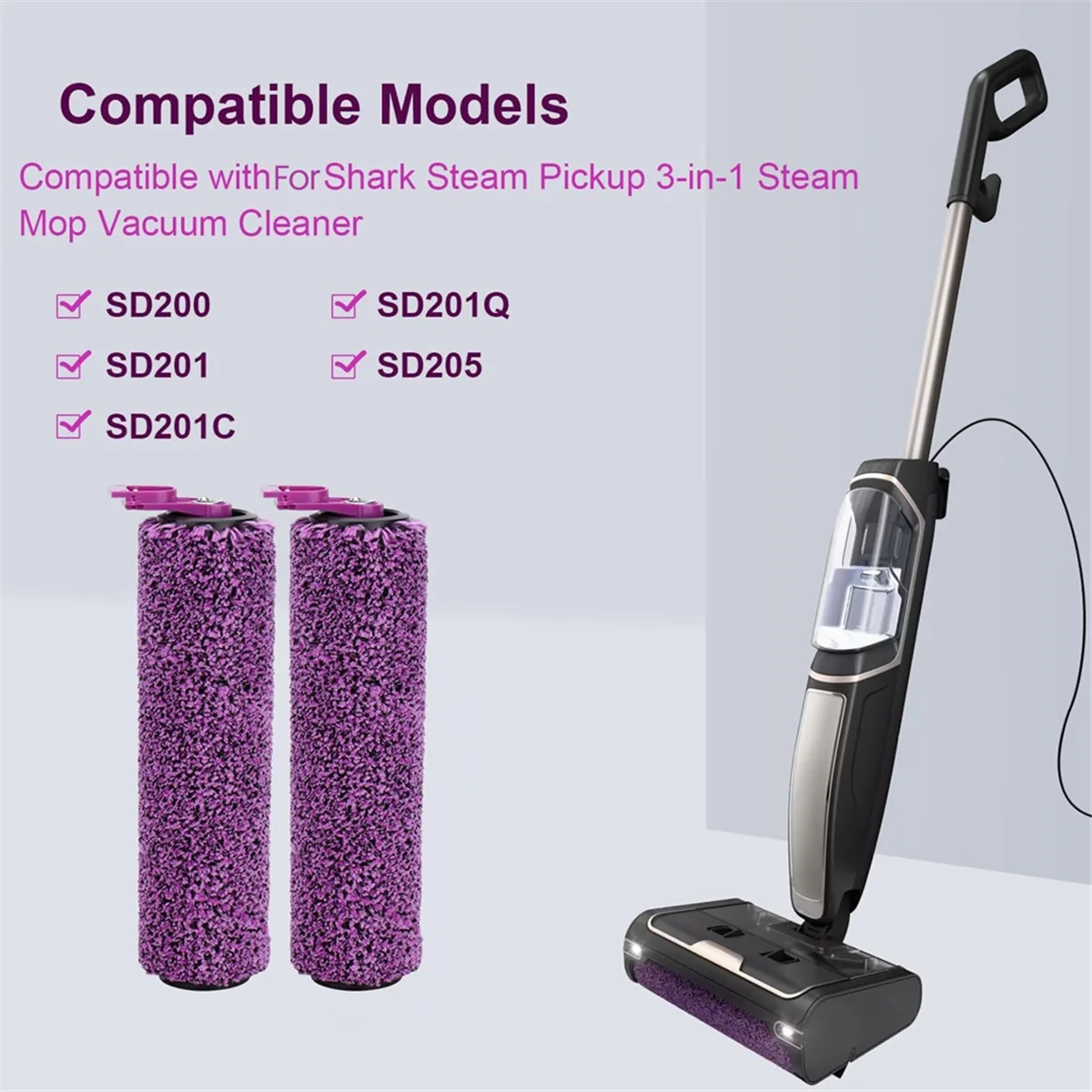

ABXHH Replacement Brush Roller for Steam Pickup 3-in-1 Steam Mop Model SD200/SD201/SD201C/SD201Q/SD205 Vacuum Parts