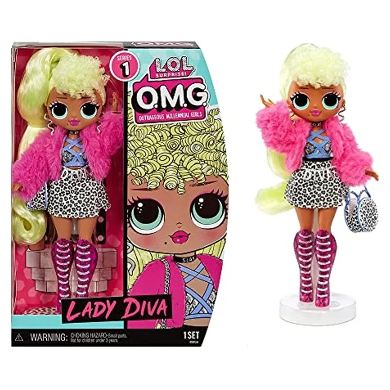 LOL Surprise-Série de bonecas infantis, acessórios de bonecas para meninas, brinquedos caseiros, presentes de férias, OMG Lady Diva