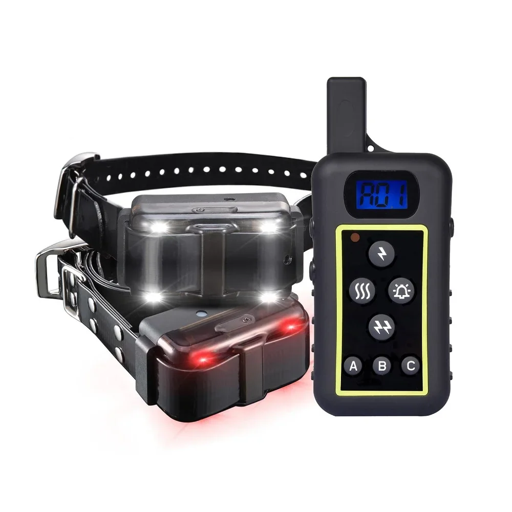 a2000M Long-Distance E-Collar Remote Control Pet Dog Training Collar with 4 Training Modes: Tone, Vibration, Shock & LED Light