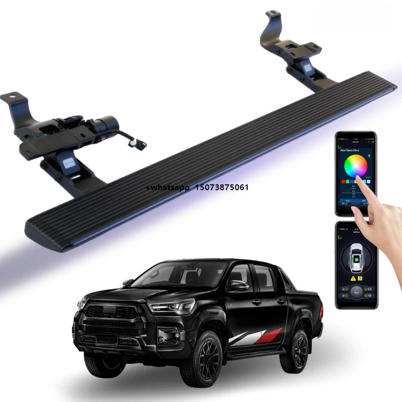 

Heavy Duty Electric Running Boards with LED Lights for Hilux Revo Aluminum Alloy Side Steps