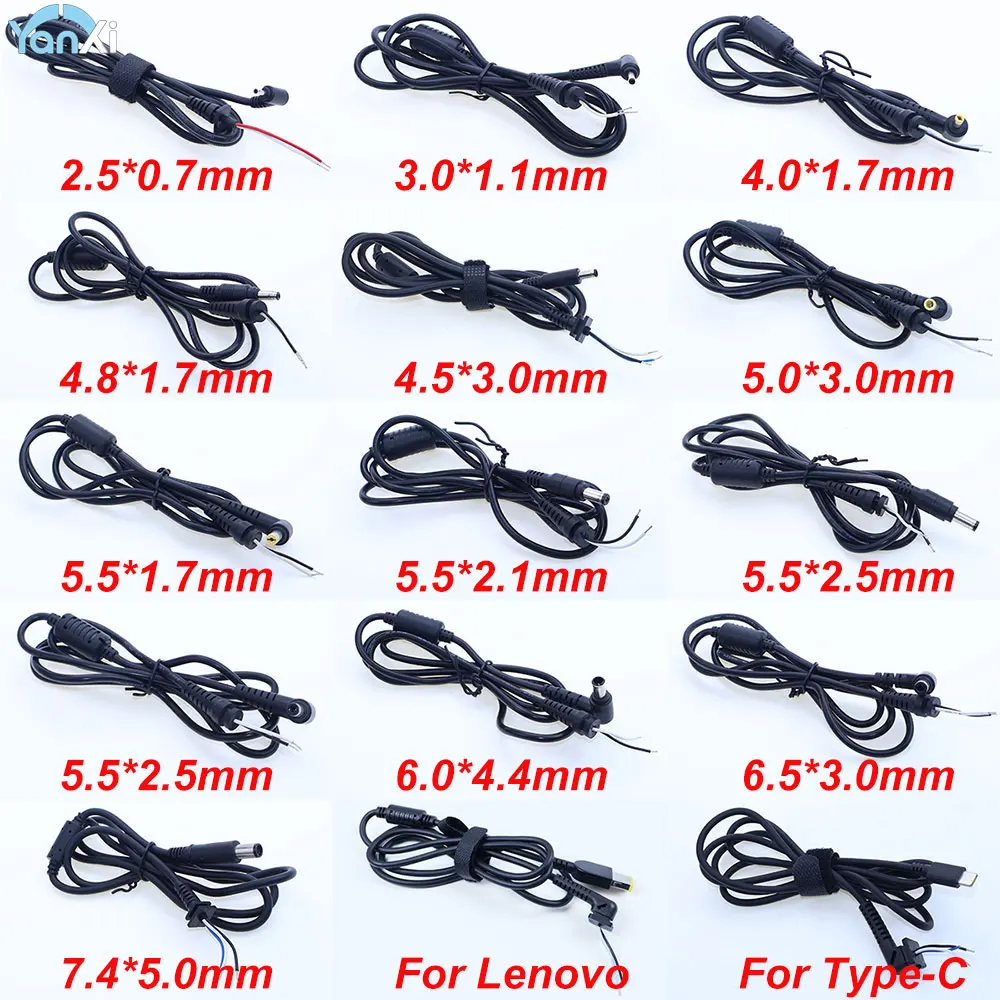 YanXi DC Power Cable DC Plug Connector Charger Adapter Cord Power Supply Wire For HP Dell Sony Samsung Lenovo Asus Acer Toshiba