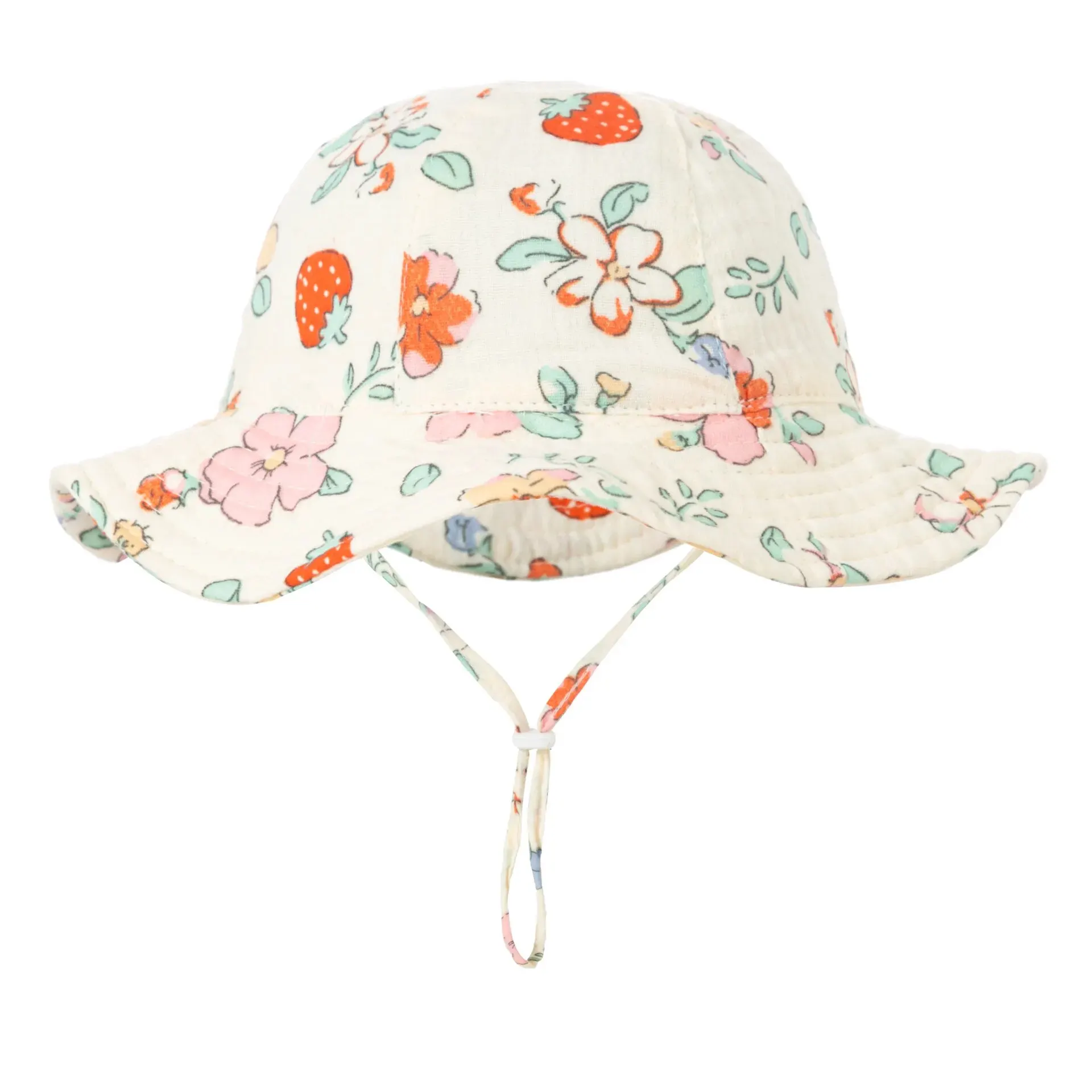 Baby Summer Sun Hat Cartoon Bear Infant Fisherman Cap Toddler Panama Basin Caps Large Brim Visors Outdoor Sunscreen Bonnet 아기모자