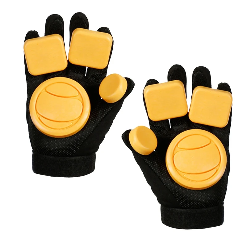 Downhill Skateboard Gloves Roller Long Board Slider Skateboard Turning Gloves Slide Brake Gloves With Slider