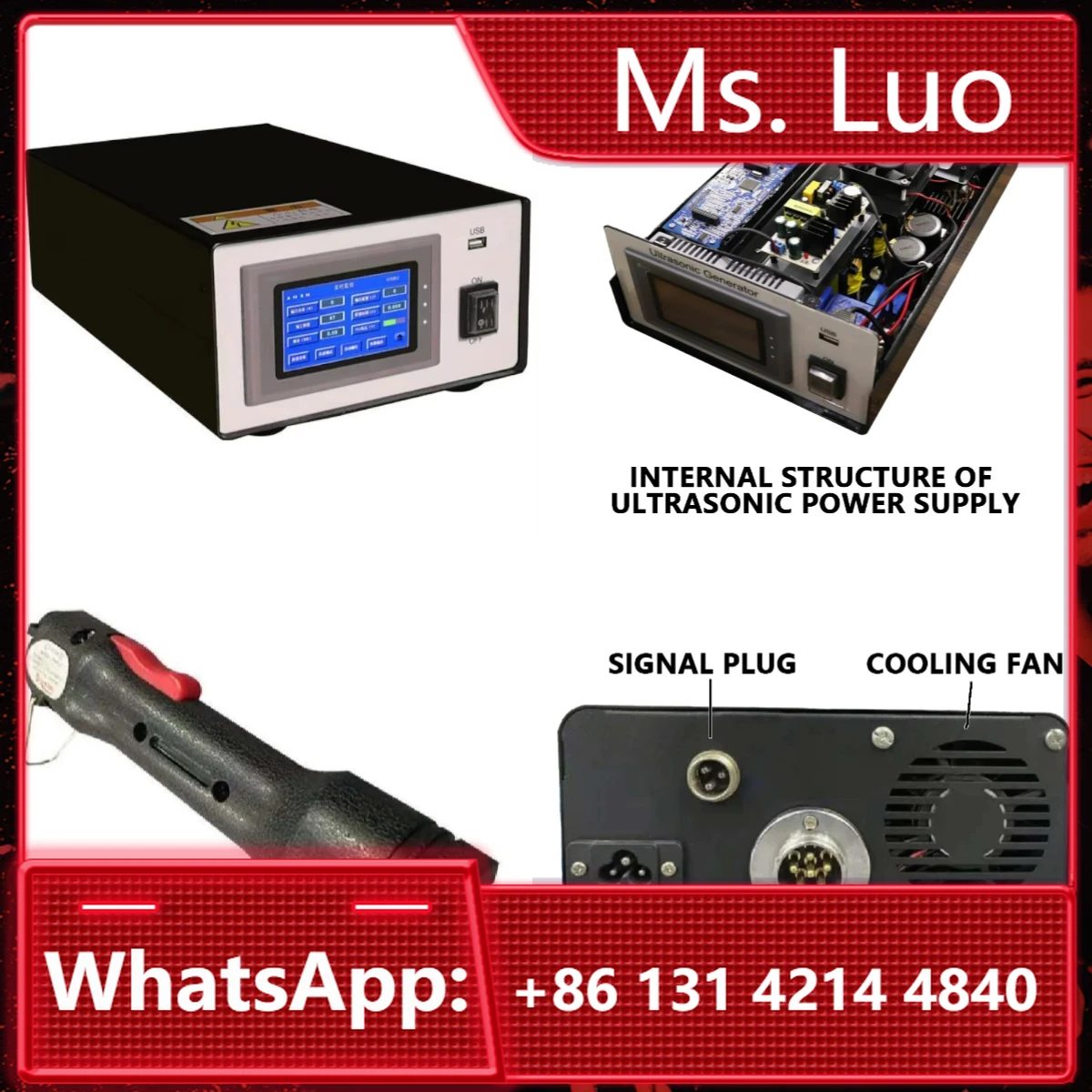 

Digital Dowell Handheld Ultrasonic Spot Welder Machine New Condition 220V for Plastic Material